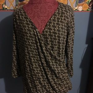 Brown print by talbots